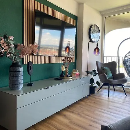 Design-apartment I Hotelturm I Etage 26 I Boxspring I Ausblick アパート